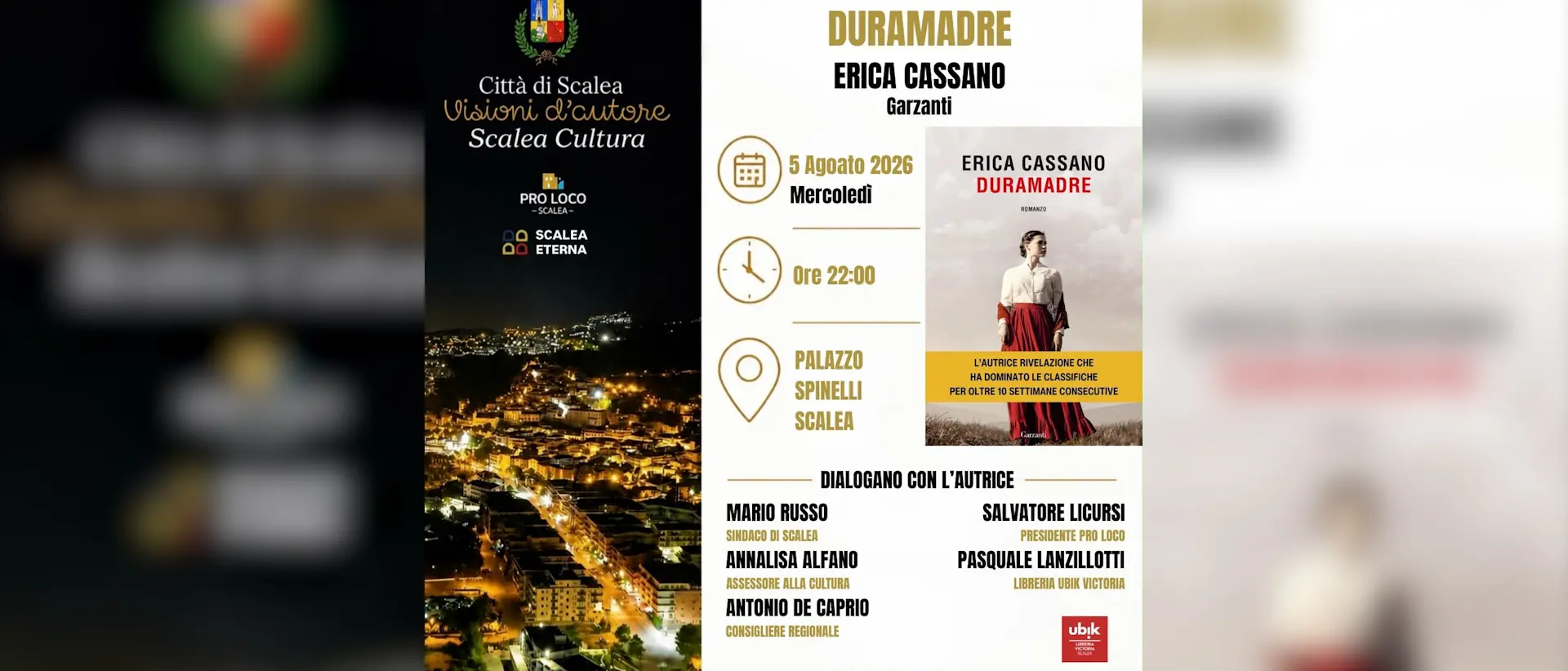 Dalla Riviera dei Cedri al successo di pubblico, Erica Cassano torna a Scalea con il romanzo\u00A0“Duramadre”\n