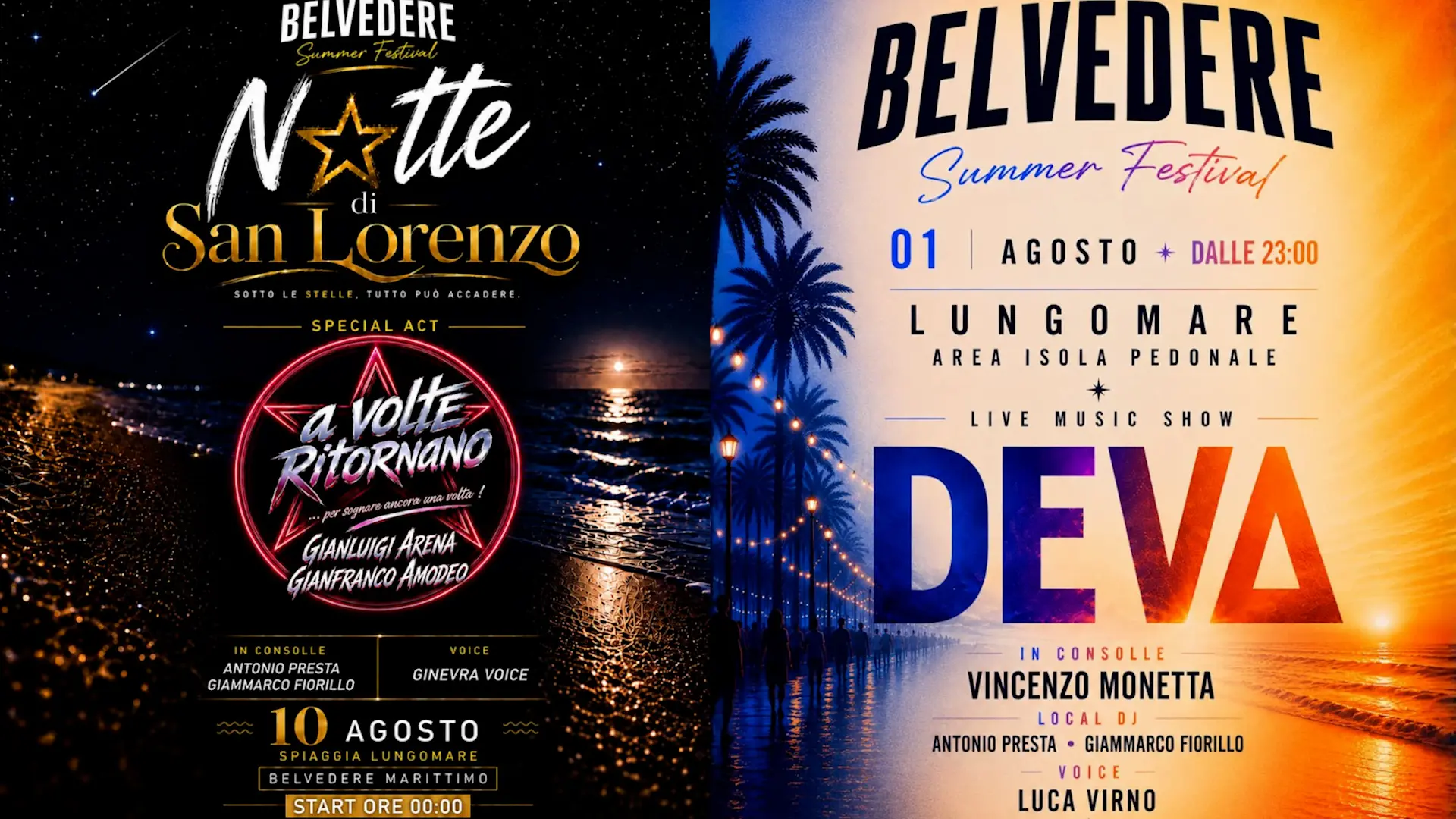 Belvedere Marittimo accende l'estate con il Summer Festival tra musica live, grandi DJ e la notte magica di San Lorenzo\n
