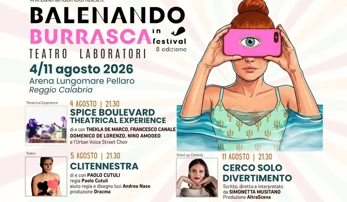 A Reggio iorna il Balenando Festival: ecco il\u00A0programma di agosto\n