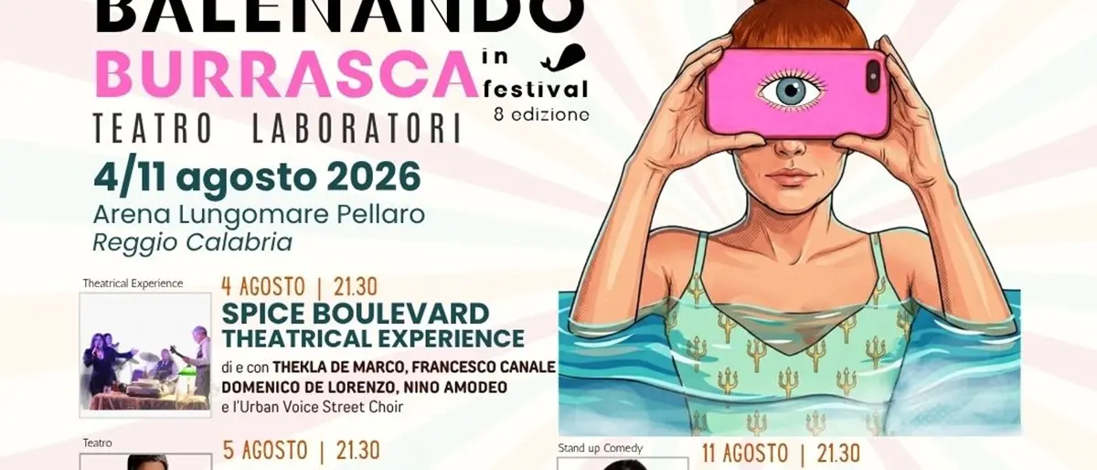 A Reggio iorna il Balenando Festival: ecco il\u00A0programma di agosto\n