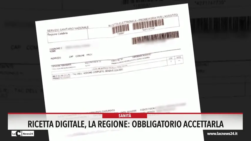 Ricetta digitale, la Regione: obbligatorio accettarla