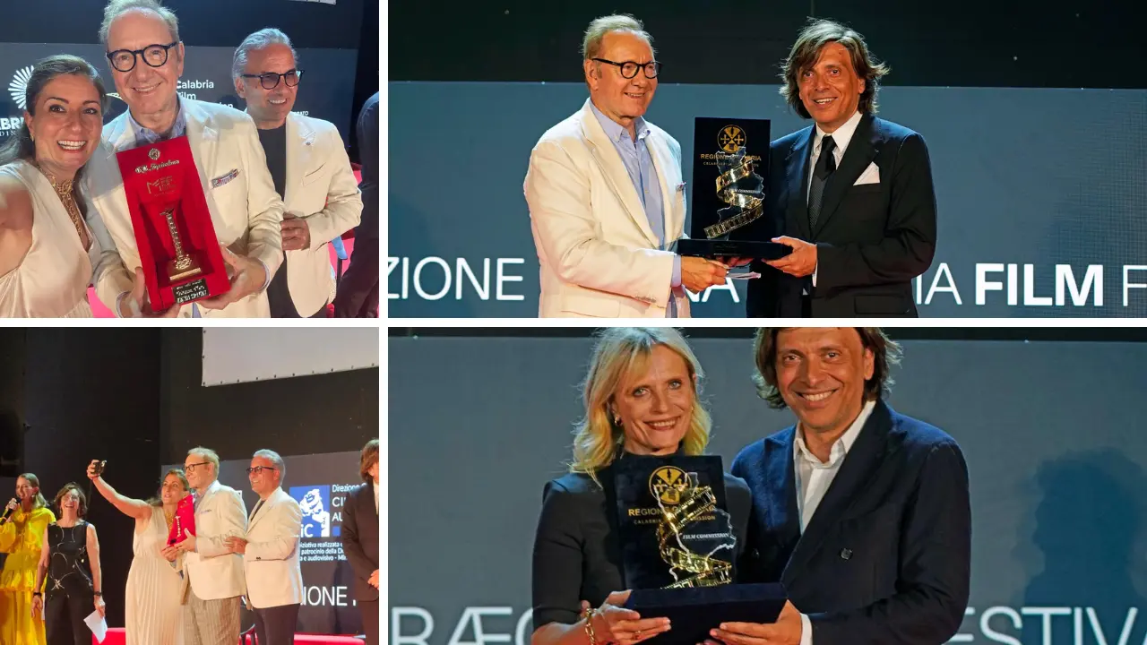 Kevin Spacey riceve la Colonna d’Oro G.B. Spadafora: il Magna Graecia Film Festival chiude con una grande star internazionale\n