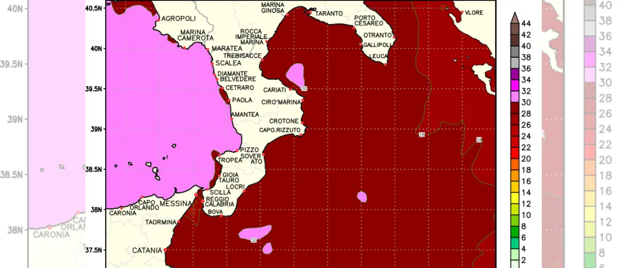 Meteo Cosenza, caldo asfissiante\u00A0senza tregua. Notti tropicali,\u00A0il mare bolle e raggiunge i 31 gradi\n