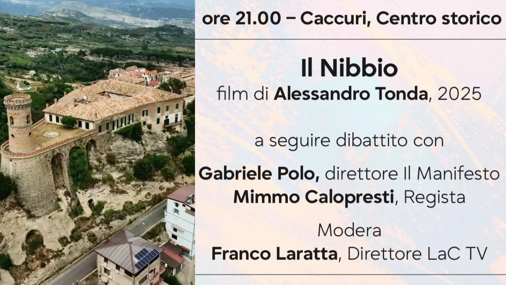 Il Premio Caccuri entra nel vivo con il film Il Nibbio di Alessandro Tonda, dedicato alla morte\u00A0di Nicola Calipari\n