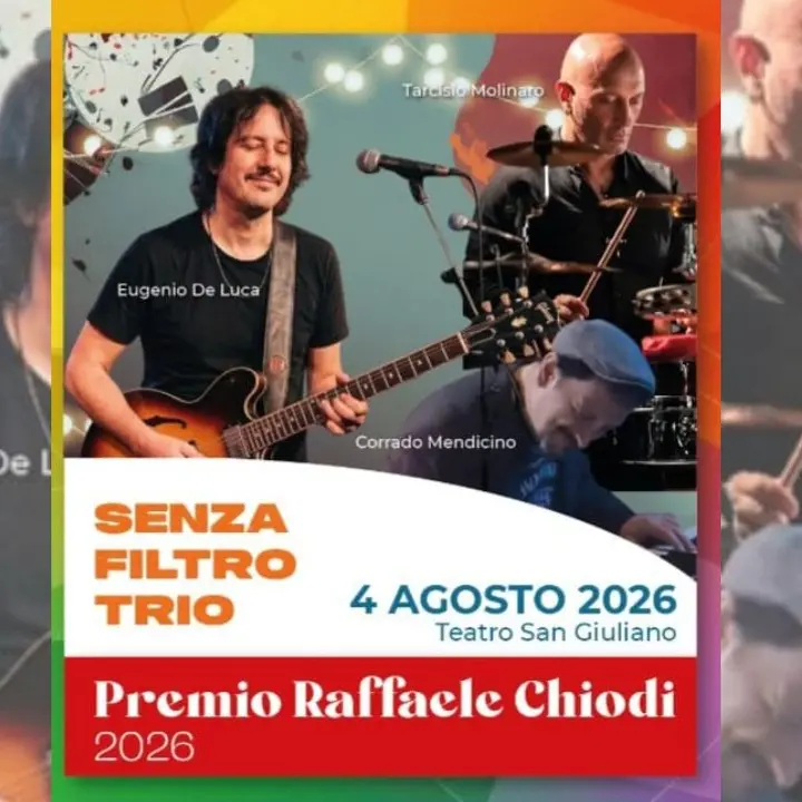 A Castrovillari si alza il sipario sul Premio Raffaele Chiodi: il Senza filtro trio\u00A0inaugura il Festival dei Quartieri\n