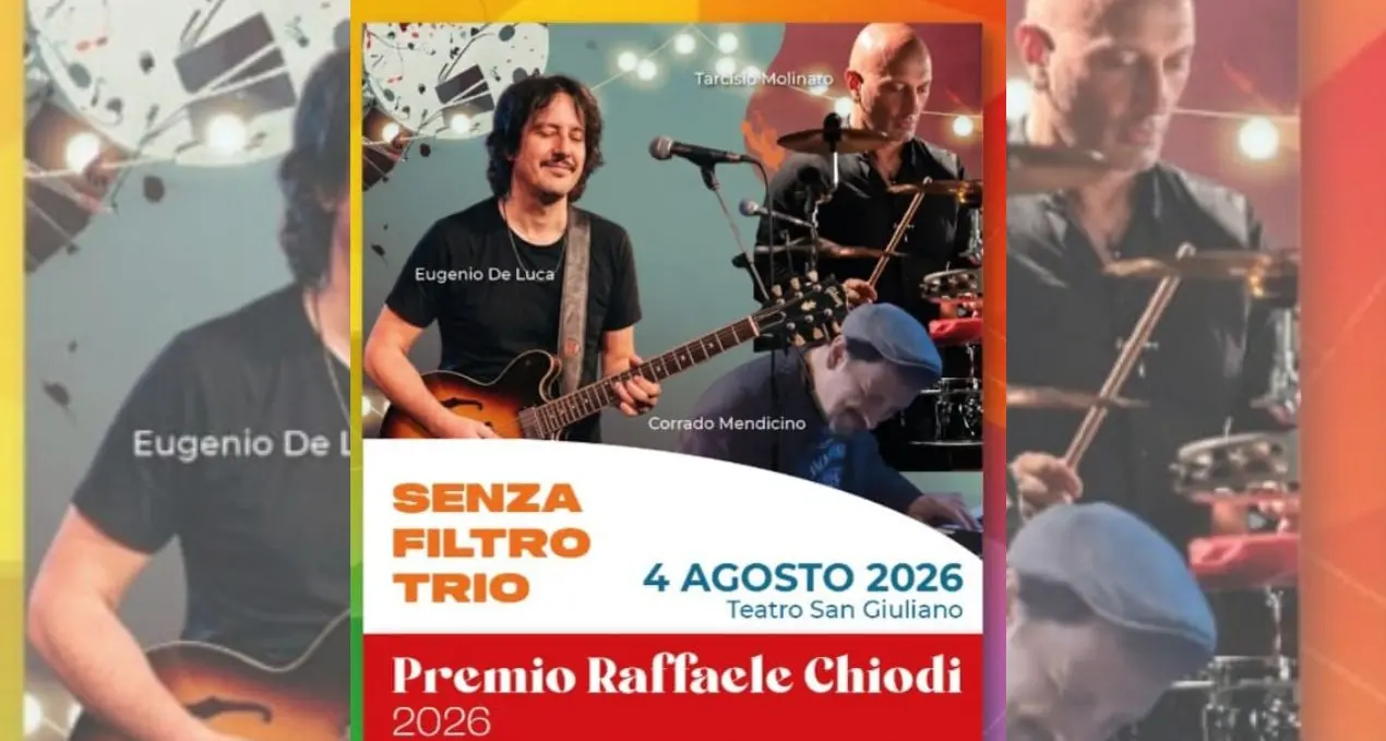 A Castrovillari si alza il sipario sul Premio Raffaele Chiodi: il Senza filtro trio\u00A0inaugura il Festival dei Quartieri\n