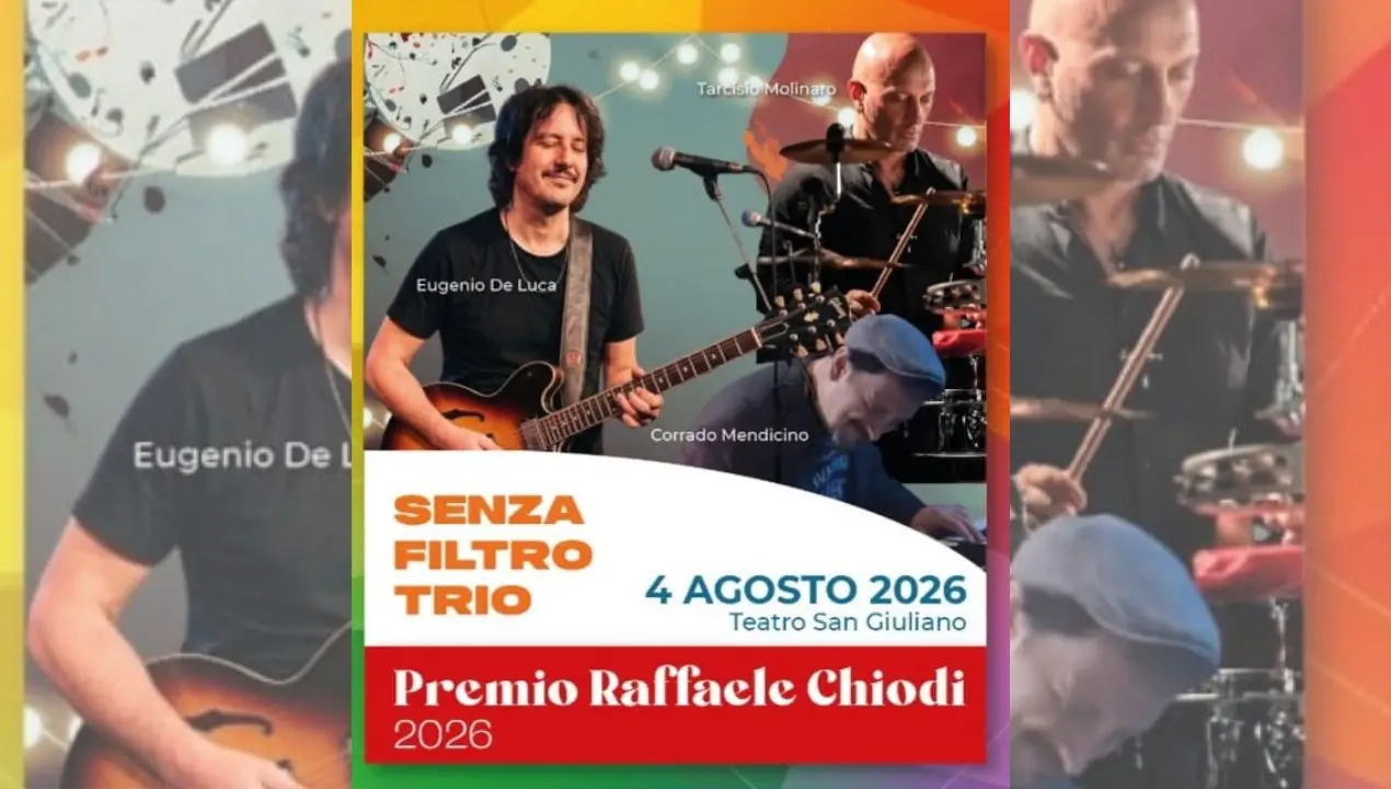 A Castrovillari si alza il sipario sul Premio Raffaele Chiodi: il Senza filtro trio\u00A0inaugura il Festival dei Quartieri\n
