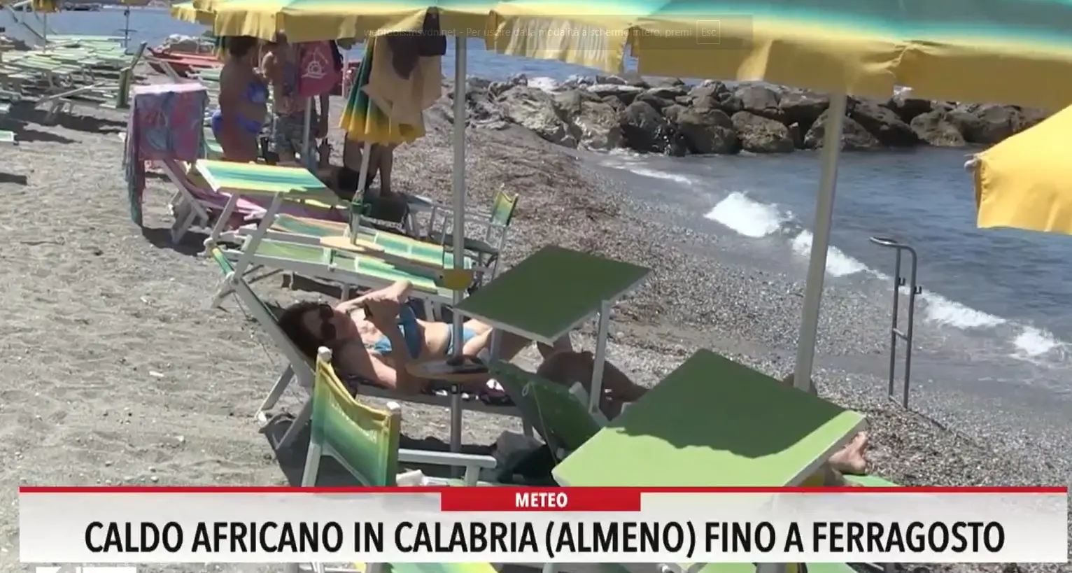 Caldo africano in Calabria almeno fino a Ferragosto