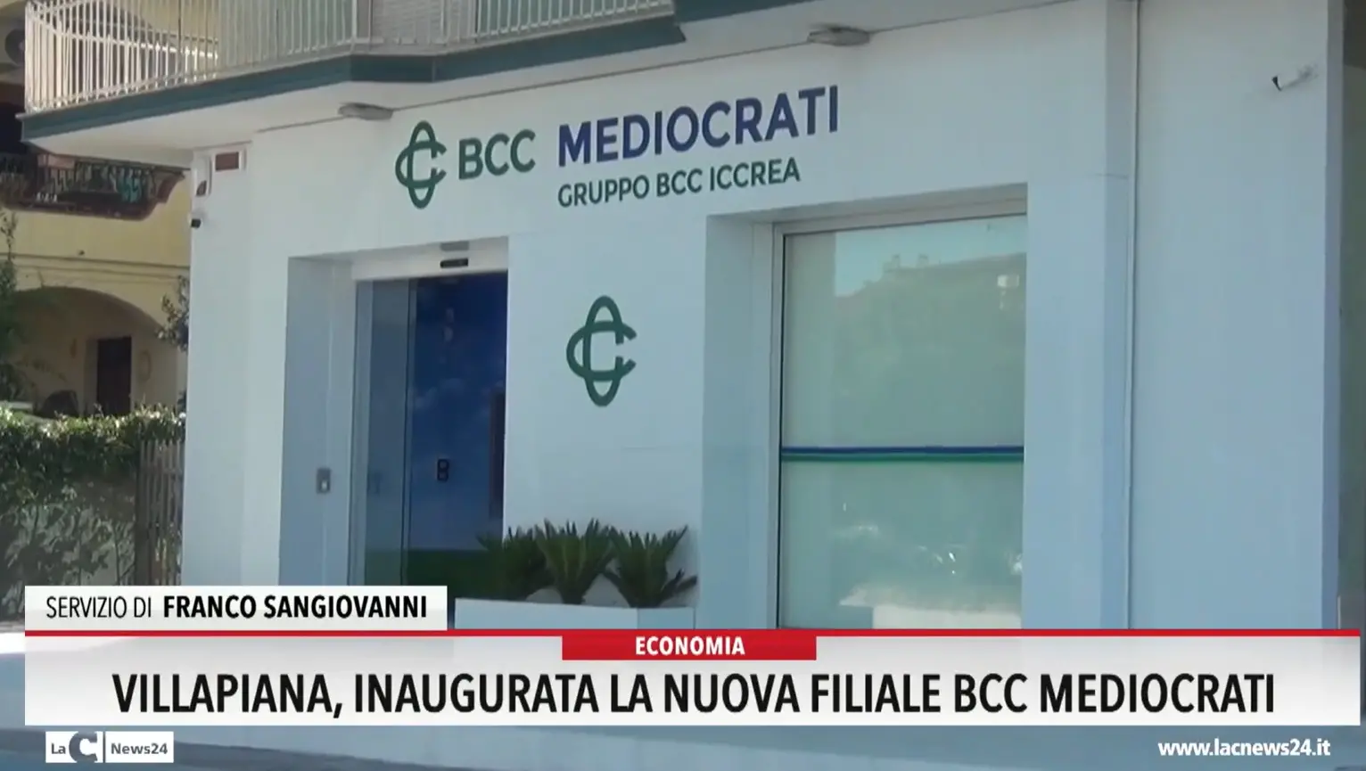Villapiana, inaugurata la nuova filiale Bcc Mediocrati