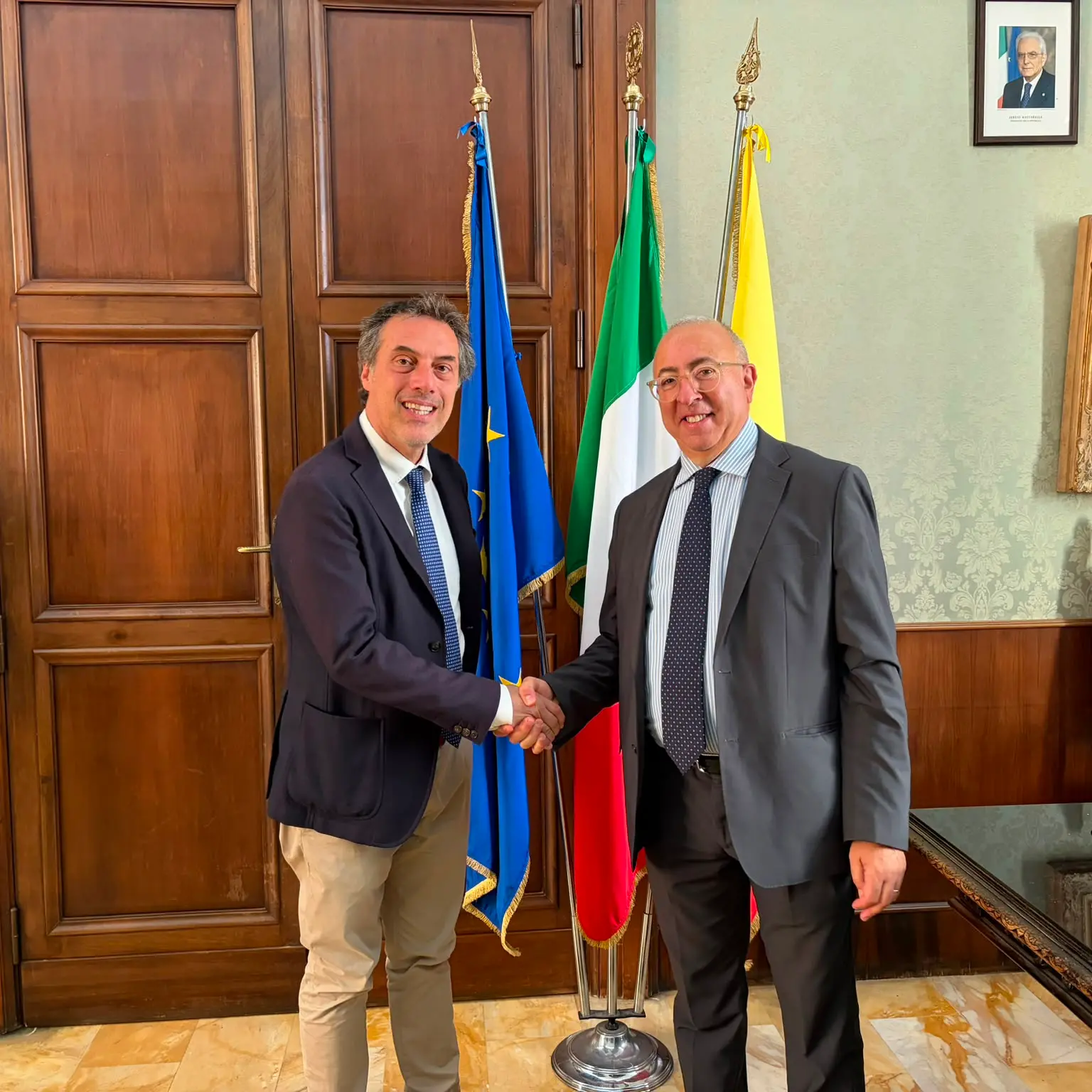 Visita istituzionale del neo prefetto Clemente Di Nuzzo a Palazzo De Nobili\n