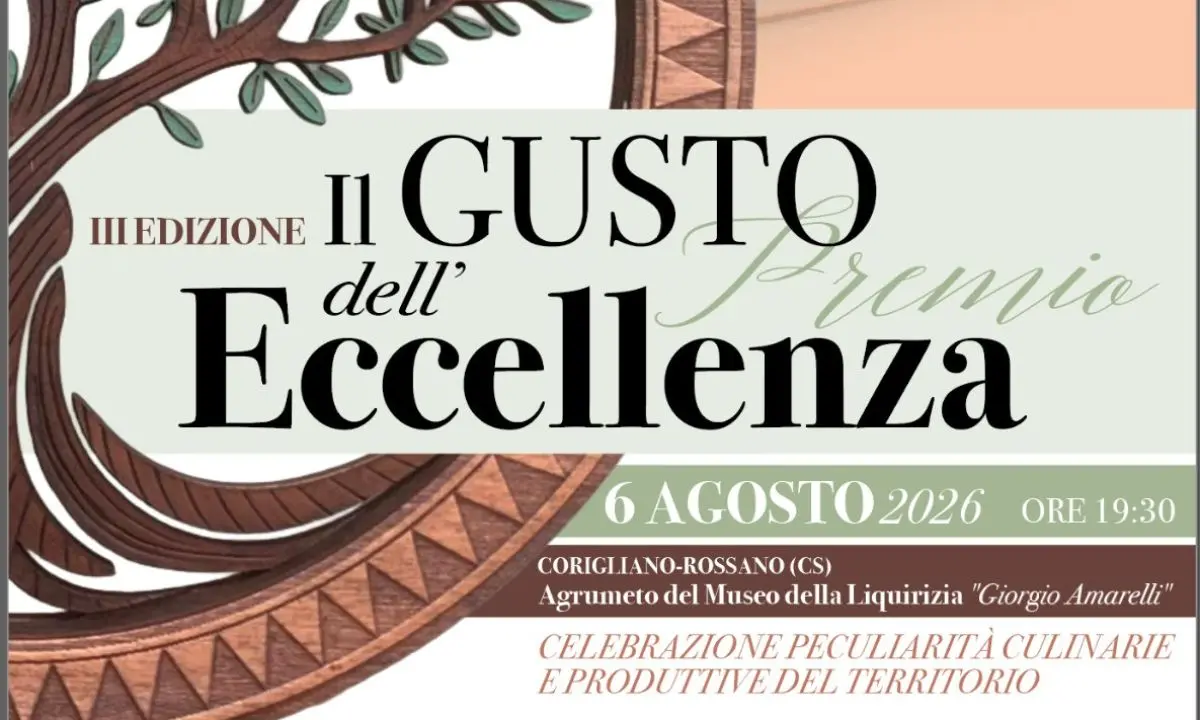 “Il Gusto dell’Eccellenza” torna a Corigliano-Rossano: premi ai talenti enogastronomici calabresi nella terza edizione\n