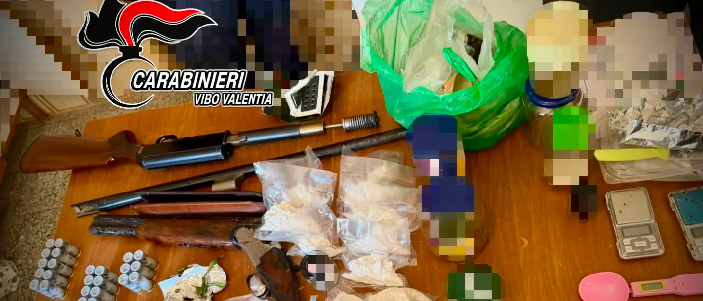 Maxi sequestro a San Gregorio d’Ippona:\u00A0rinvenute armi, droga e parti di auto rubate. Una pista per le ultime intimidazioni\n