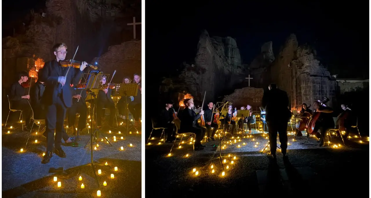 Una notte di magia e cultura: il Parco Archeologico di Soriano Calabro incanta con \"Candle Harmony\"\n