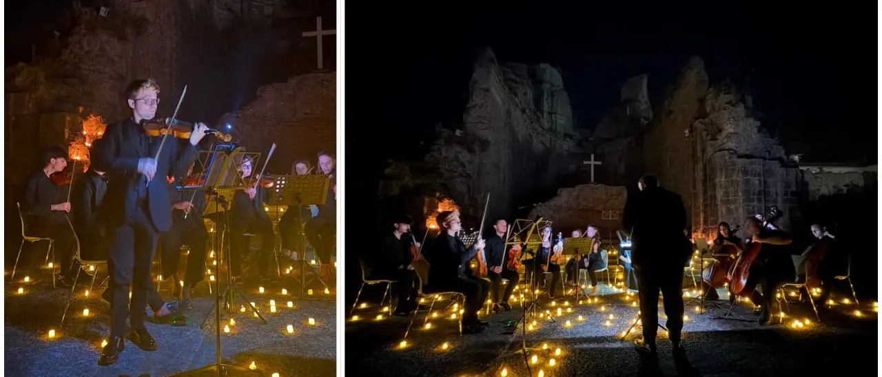 Una notte di magia e cultura: il Parco Archeologico di Soriano Calabro incanta con \"Candle Harmony\"\n