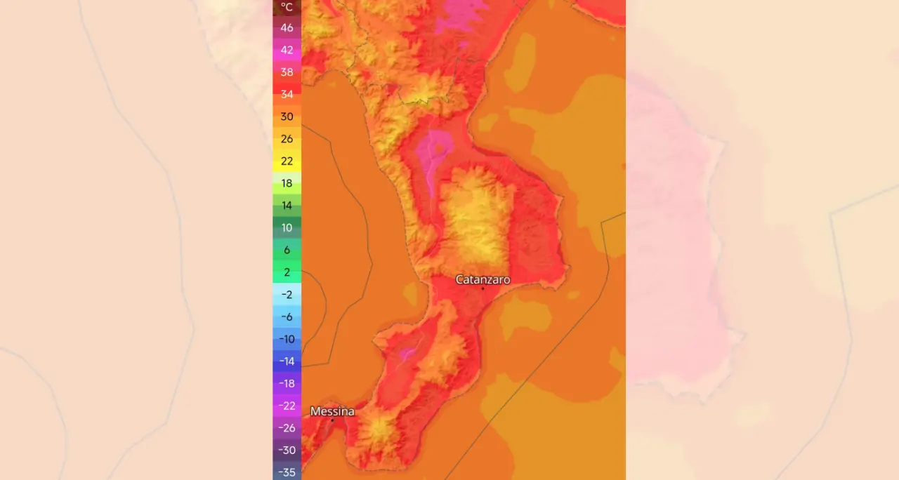 Caldo estremo, temperature ancora in aumento in Calabria con\u00A0punte\u00A0fino a 40 gradi\n