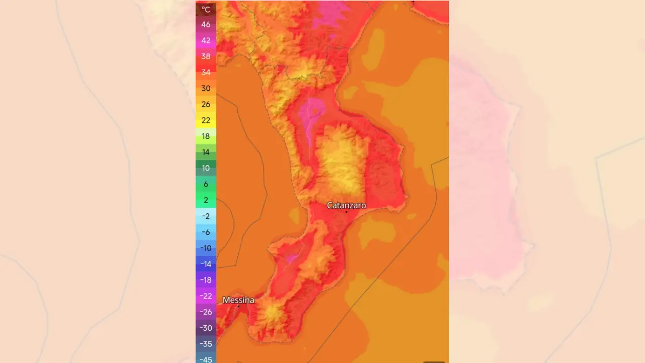 Caldo estremo, temperature ancora in aumento in Calabria con\u00A0punte\u00A0fino a 40 gradi\n