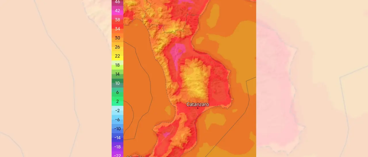 Caldo estremo, temperature ancora in aumento in Calabria con\u00A0punte\u00A0fino a 40 gradi\n