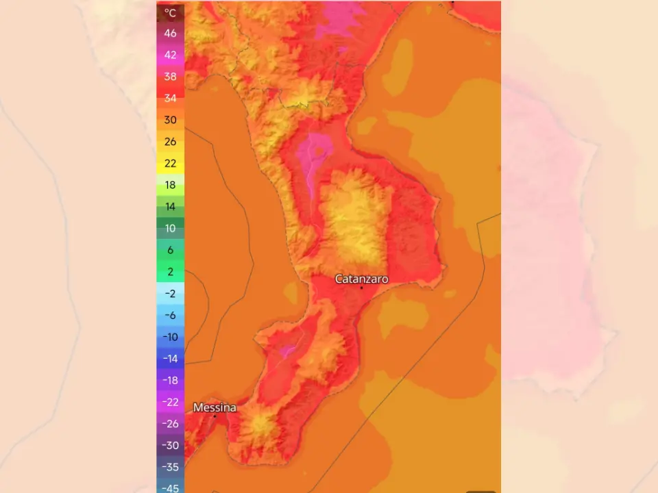 Caldo estremo, temperature ancora in aumento in Calabria con punte fino a 40 gradi