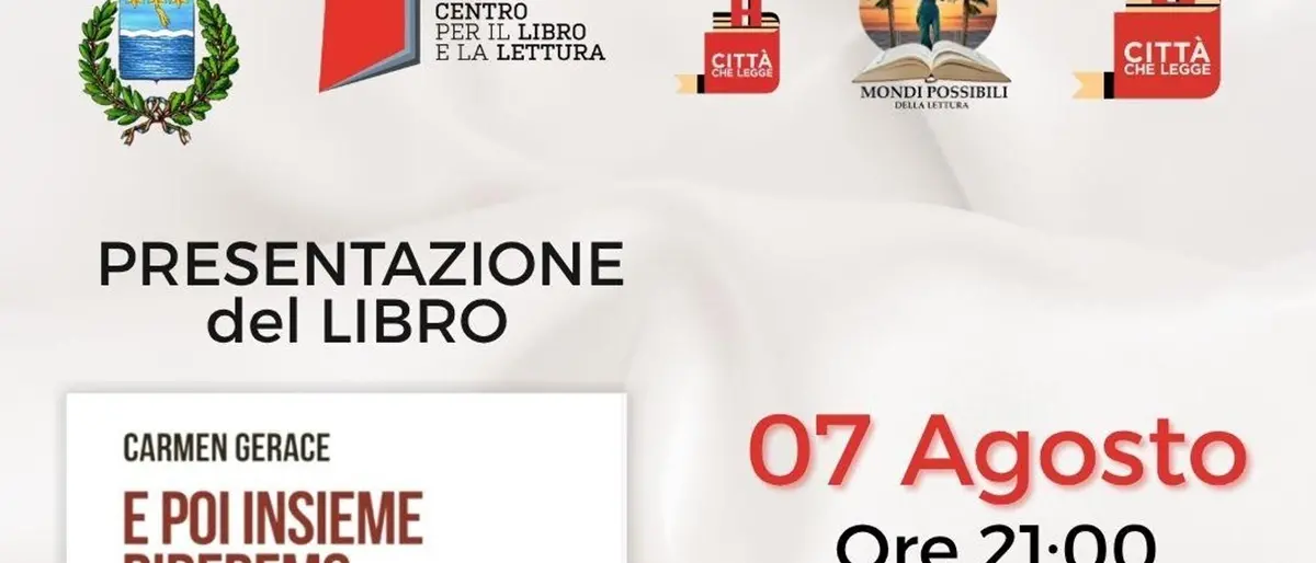 “E\u00A0poi insieme rideremo”,\u00A0a Siderno venerdì\u00A0la presentazione del romanzo di Carmen Gerace\n