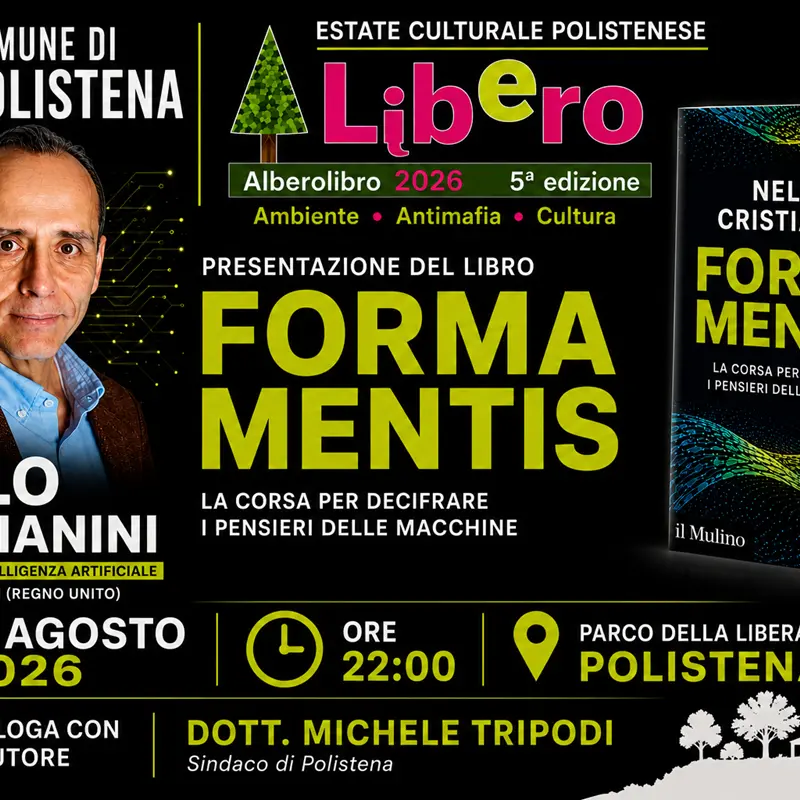 “Forma Mentis”, a Polistena l’autorevole studioso di intelligenza artificiale\u00A0Nello Cristianini