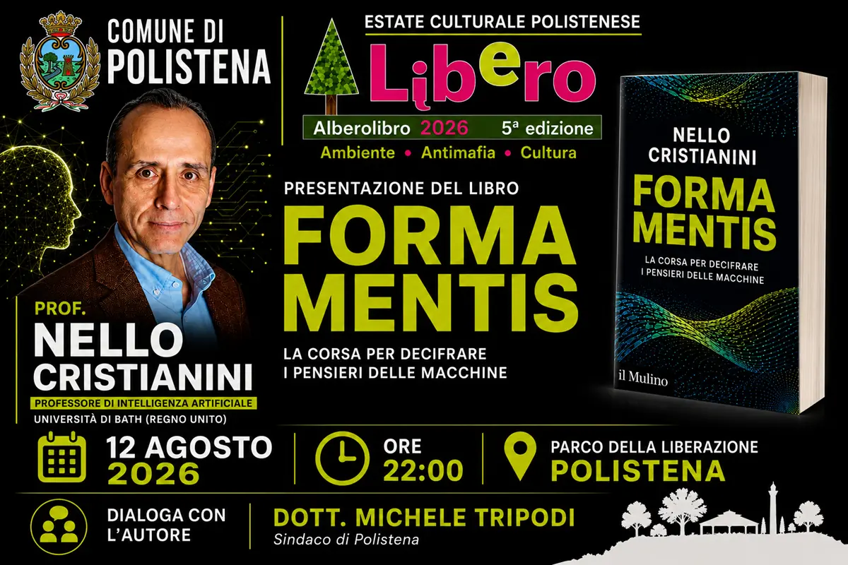 “Forma Mentis”, a Polistena l’autorevole studioso di intelligenza artificiale\u00A0Nello Cristianini