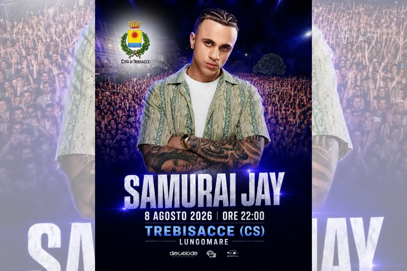 Trebisacce accende l’estate con Samurai Jay: concerto gratuito sulla Riviera dei Saraceni\n