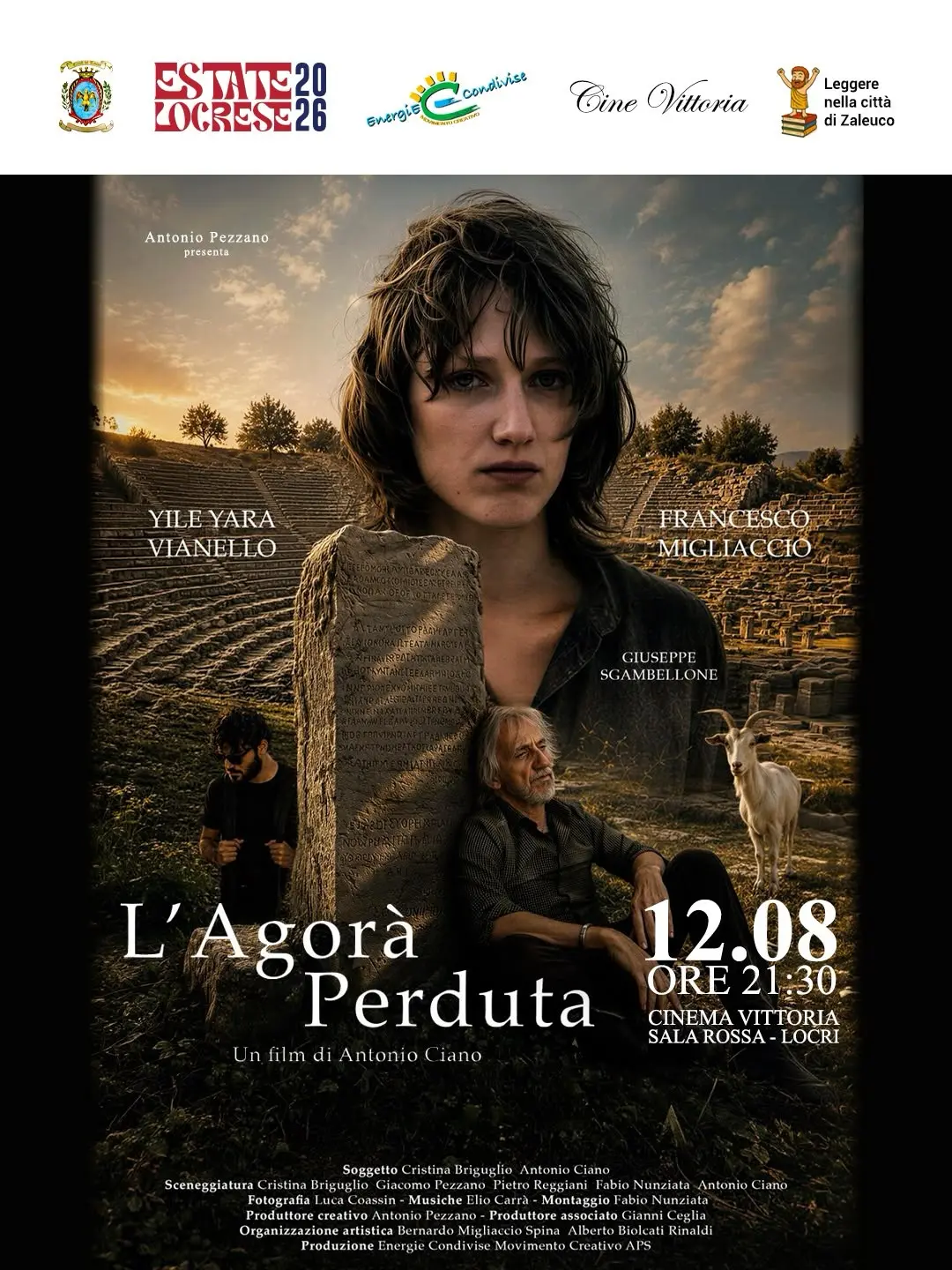 L’Agorà perduta, il film girato in Calabria debutta a Locri: anteprima il 12 agosto al Cinema Vittoria\n