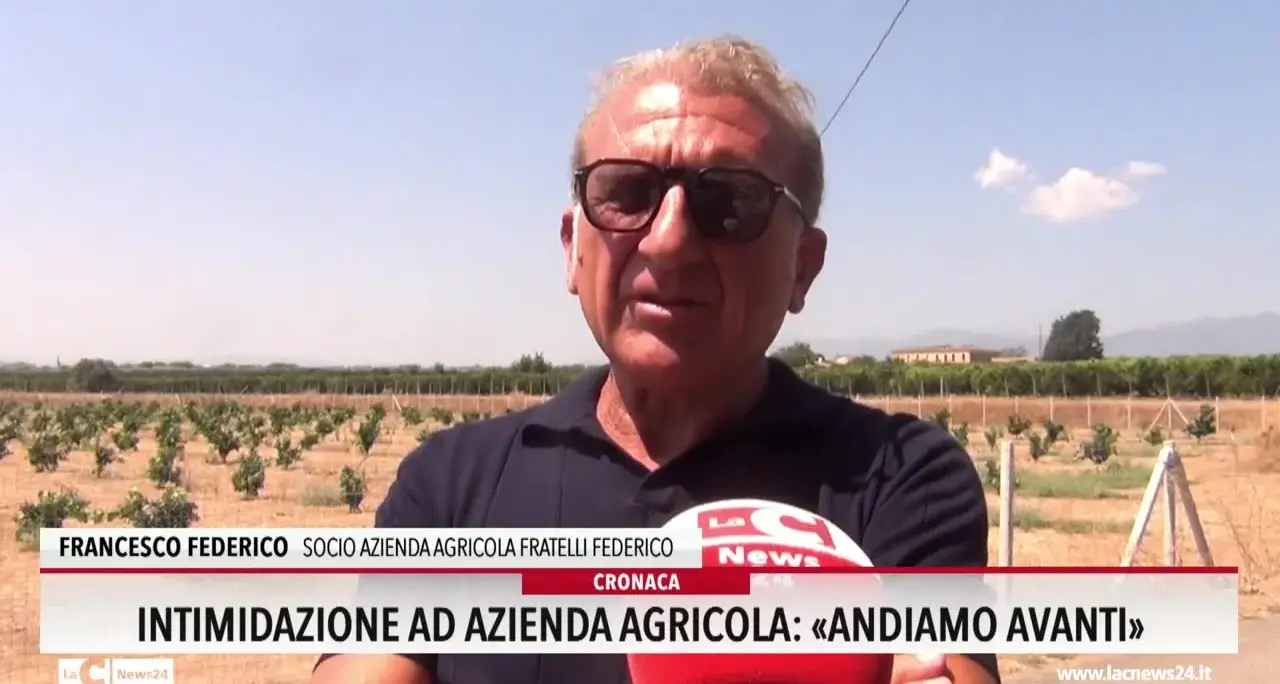 Intimidazione ad azienda agricola: «Andiamo avanti»
