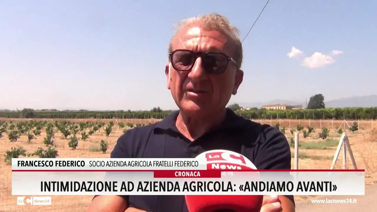 Intimidazione ad azienda agricola: «Andiamo avanti»