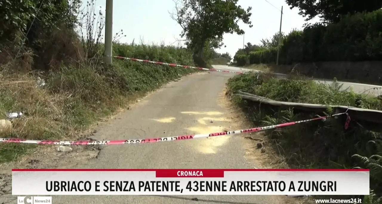 Ubriaco e senza patente, 43enne arrestato a Zungri