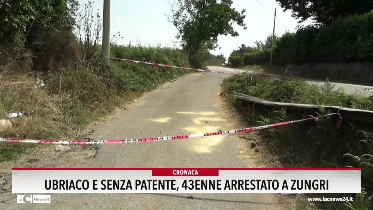 Ubriaco e senza patente, 43enne arrestato a Zungri