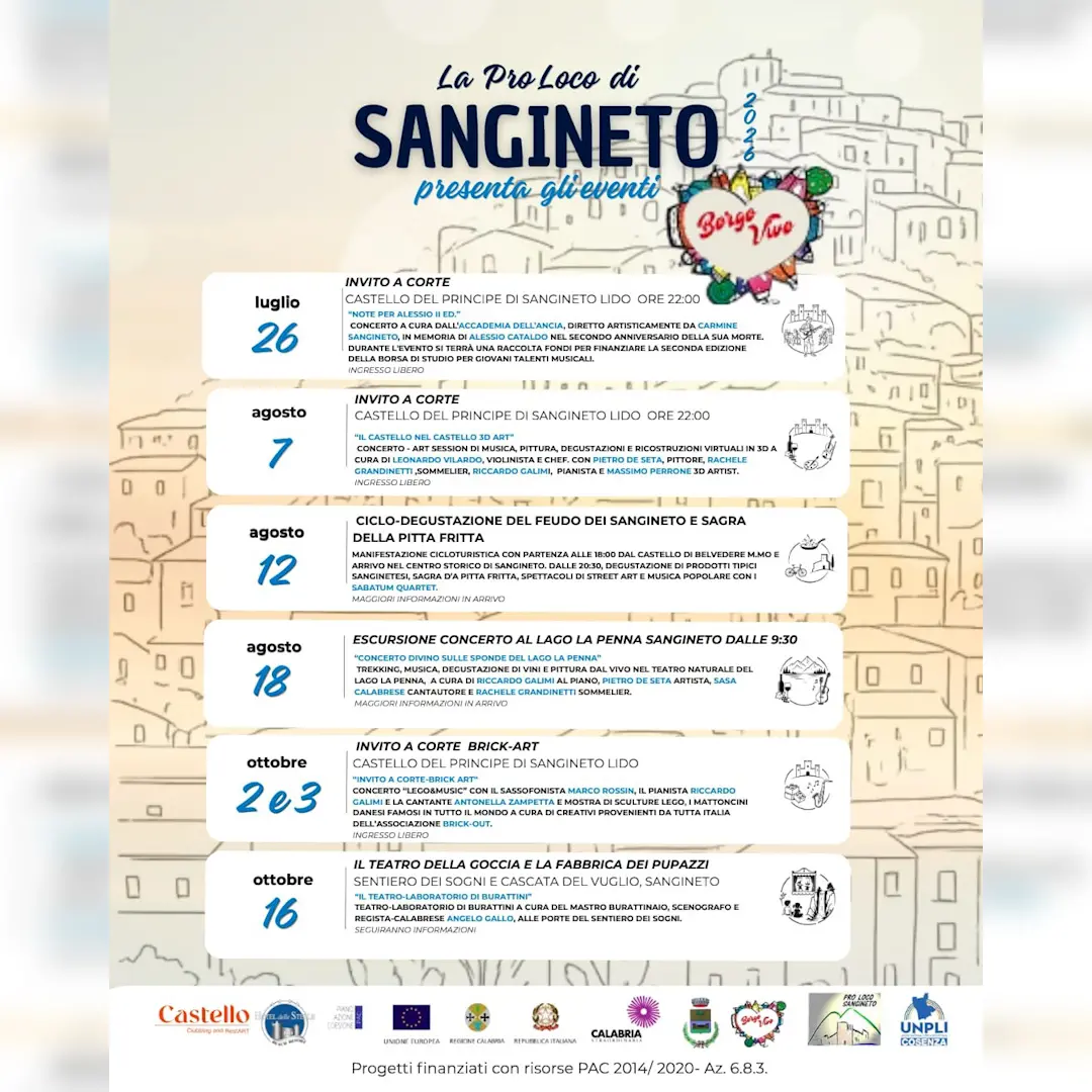 Sangineto, estate tra musica, arte e sapori: torna la Sagra della Pitta Fritta\n