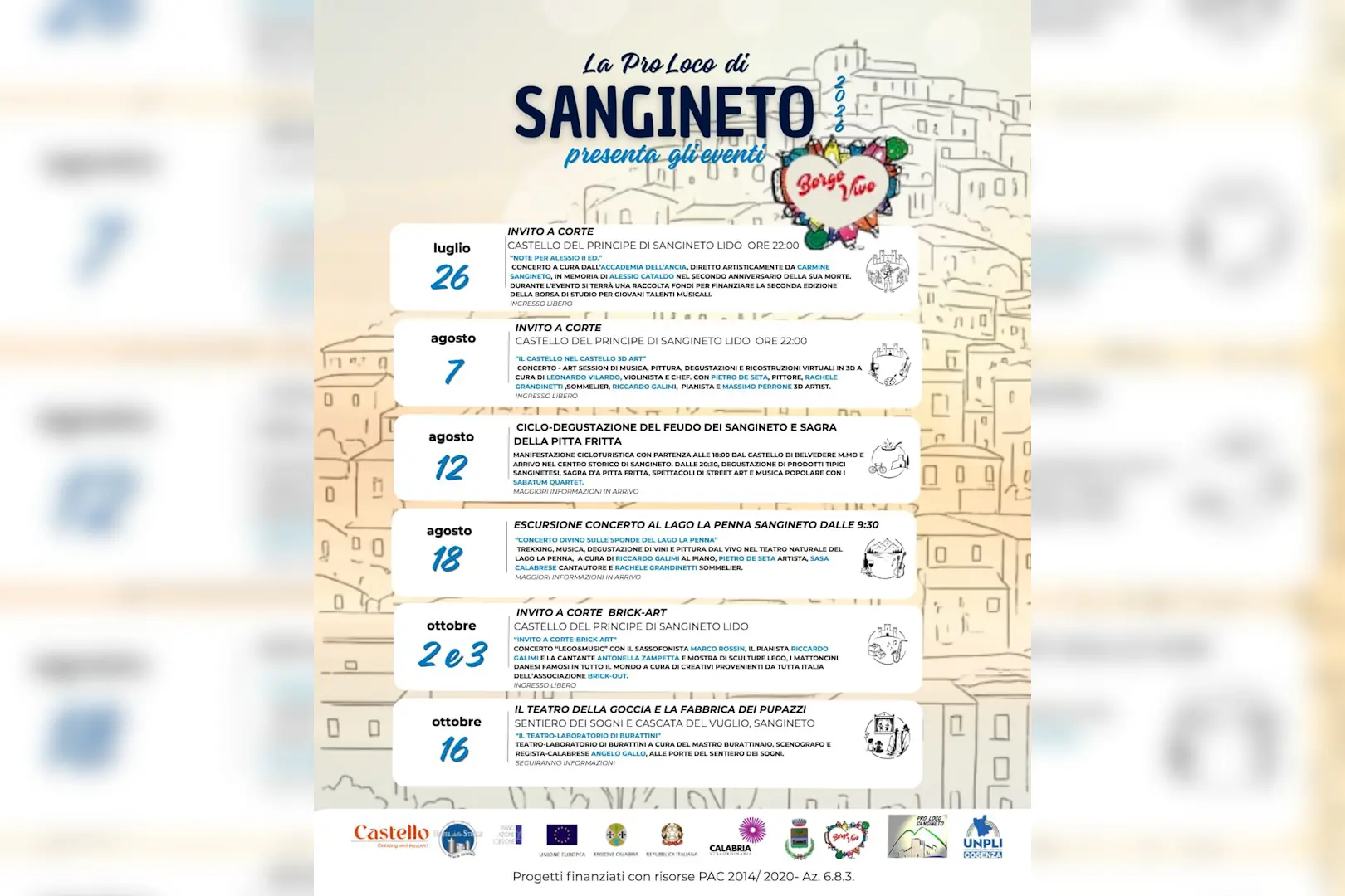 Sangineto, estate tra musica, arte e sapori: torna la Sagra della Pitta Fritta\n