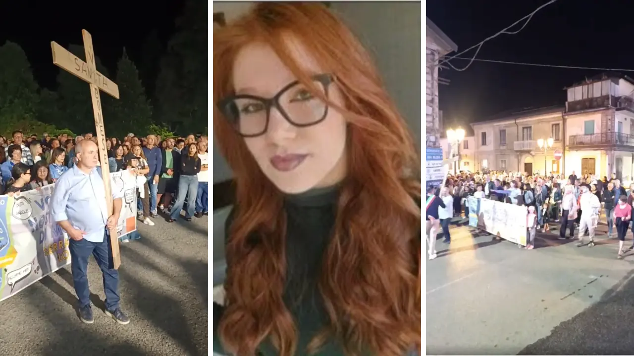 Serra, toccante via crucis civile in difesa dell’ospedale e nel ricordo di Andrea: la marcia silenziosa di centinaia di cittadini\n