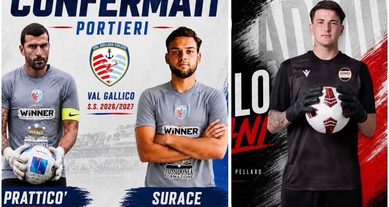 Dilettanti, è anche il calciomercato dei portieri: Toani firma per l'Admo Pro Pellaro, il Val Gallico blindata la porta\n