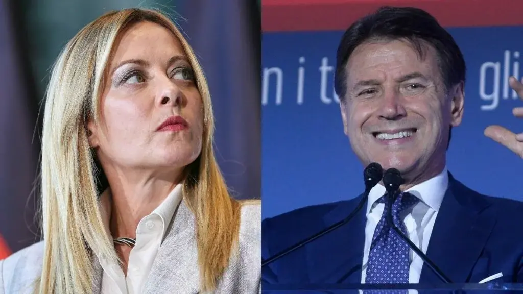 <p>Giorgia Meloni e Giuseppe Conte</p>\\n