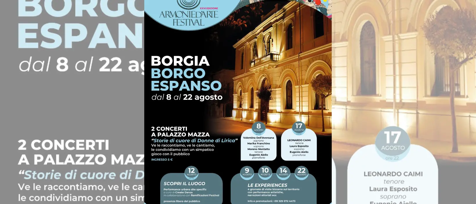 Borgia Borgo Espanso, la lirica diventa racconto: le donne dell’opera raccontate attraverso voce e musica\n