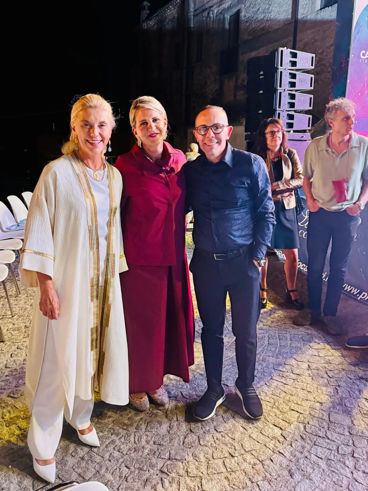 Da sinistra: l'ambasciatrice Elisabetta Belloni; Claudia Eccher, componente laico CSM; Domenico Maduli, editore network LaC