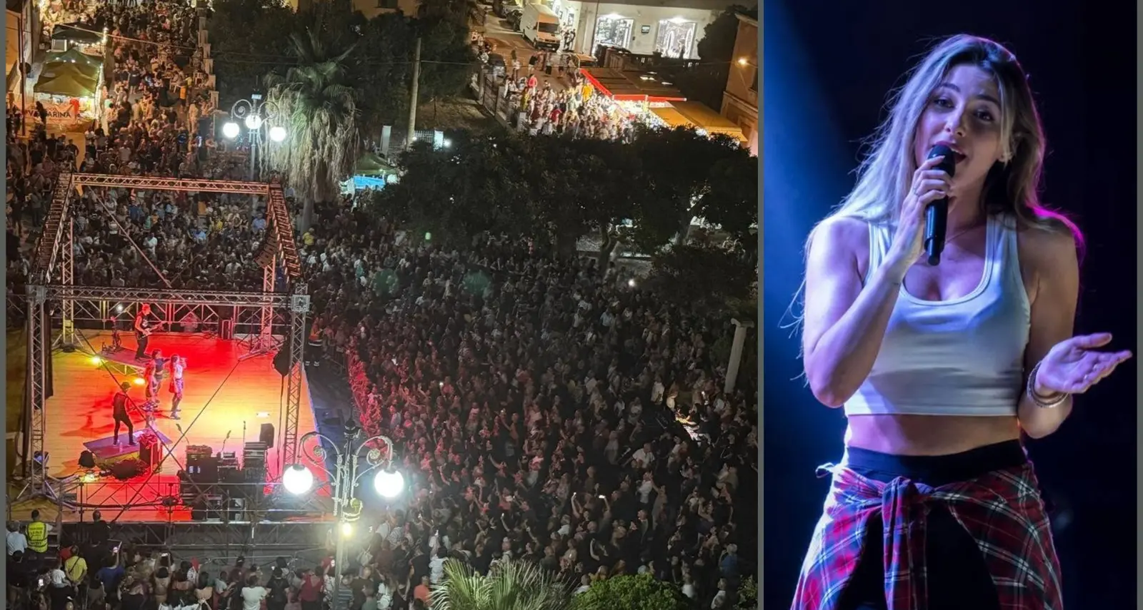 Anna Tatangelo conquista Bova Marina, migliaia in piazza per il gran finale della Festa della Madonna del Mare\n