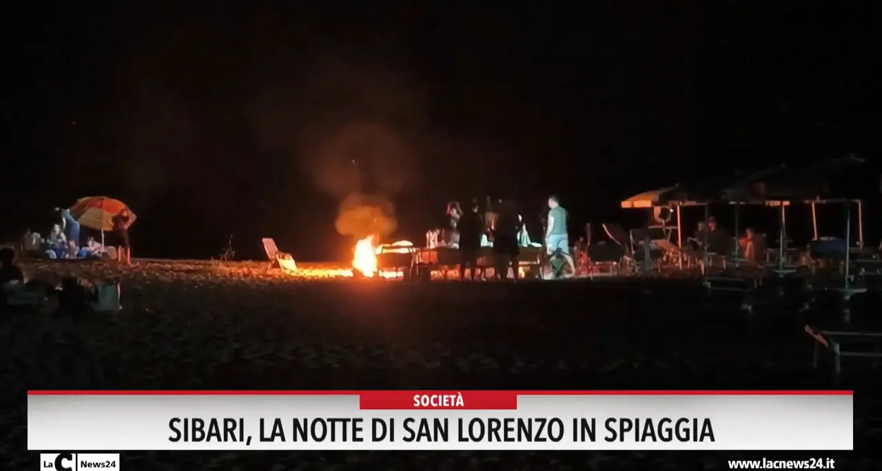 Sibari, la notte di San Lorenzo in spiaggia