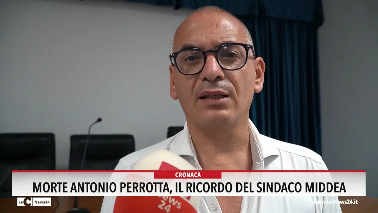 Morte Antonio Perrotta, il ricordo del sindaco Middea
