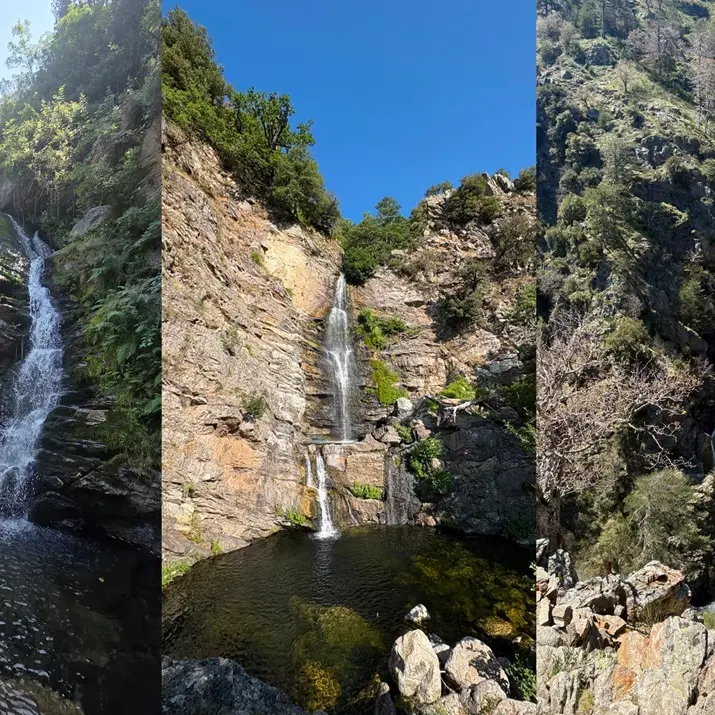 <p>Le fresche cascate incastonate nella montagna lucente: risuona l’antico canto dell’acqua in Aspromonte</p>