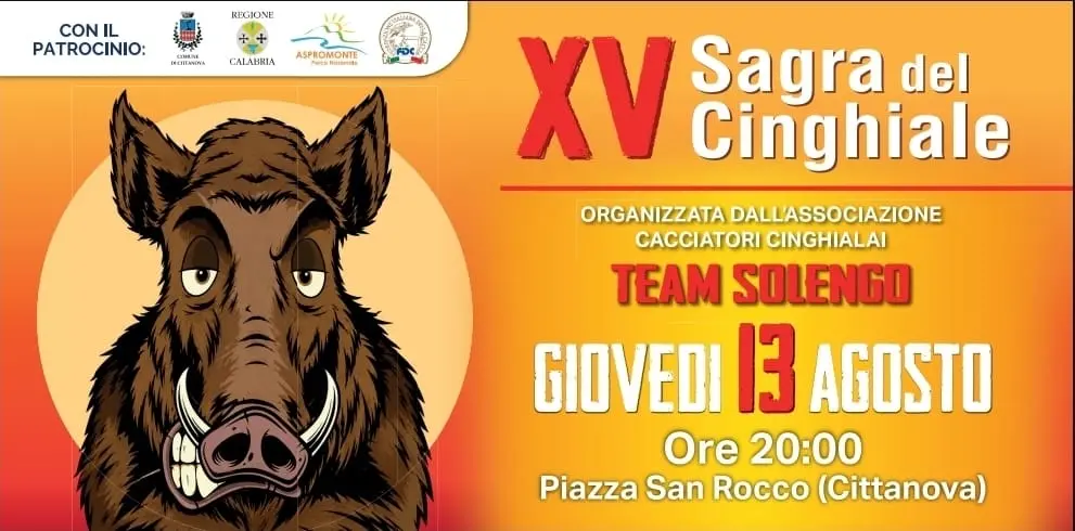Cittanova, torna la Sagra del Cinghiale: appuntamento il 13 agosto\n