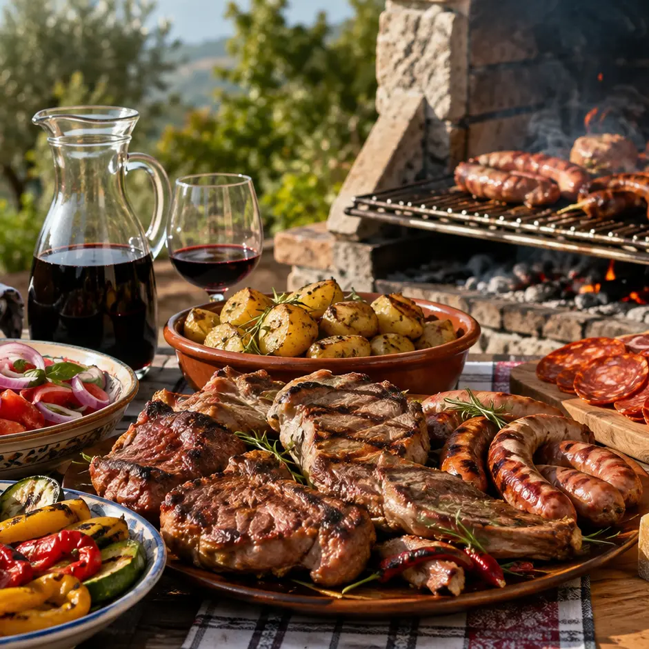 La grigliata perfetta di Ferragosto? In Calabria è una cosa seria: carne, vino e sapori di casa\n