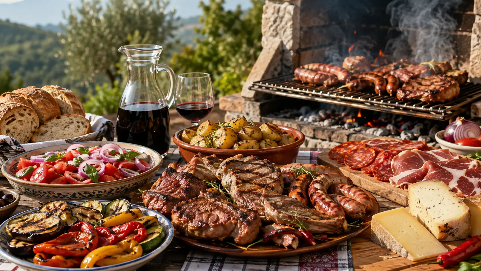 La grigliata perfetta di Ferragosto? In Calabria è una cosa seria: carne, vino e sapori di casa\n