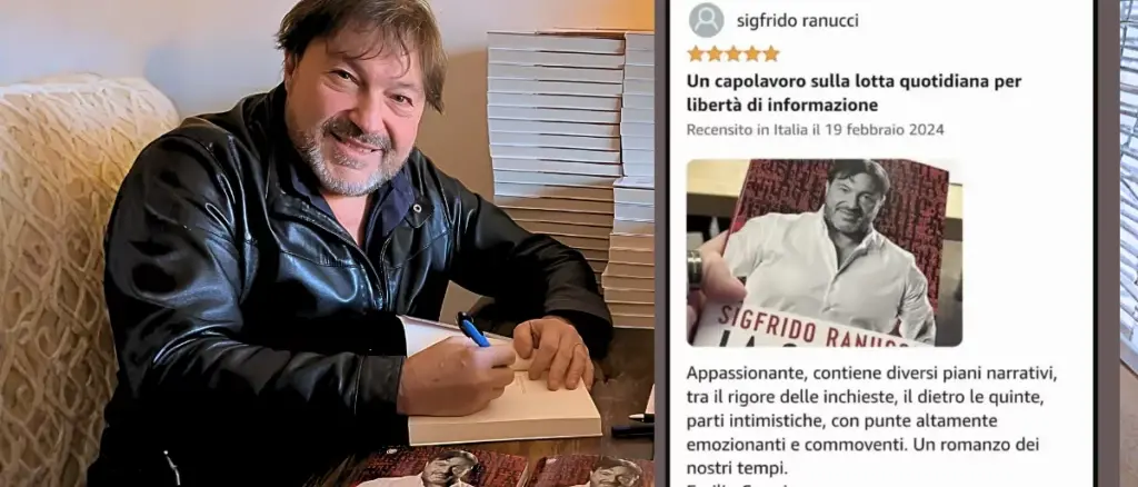 L’irresistibile fascino di Sigfrido per Ranucci: il suo libro «un capolavoro» su Amazon, ma è un’autorecensione\n