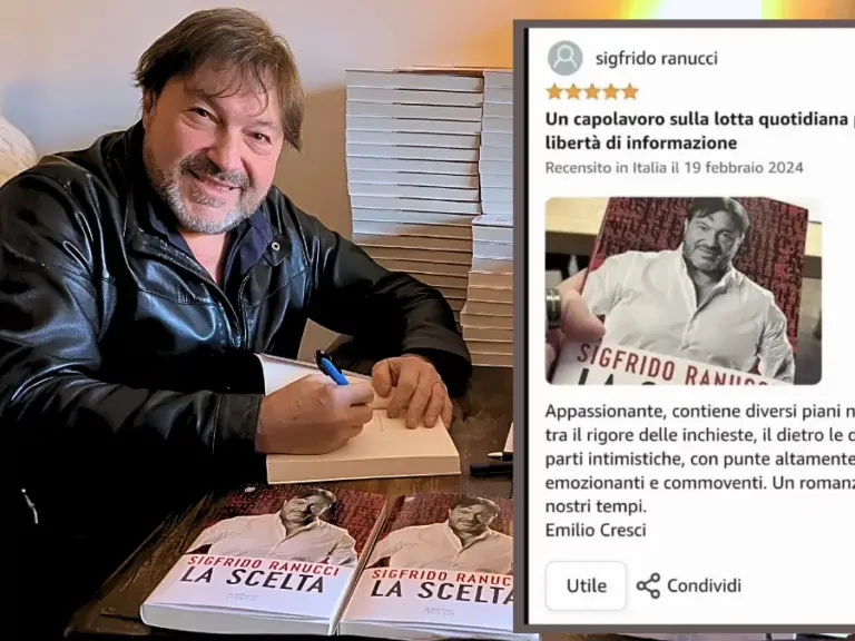 L’irresistibile fascino di Sigfrido per Ranucci: il suo libro «un capolavoro» su Amazon, ma è un’autorecensione