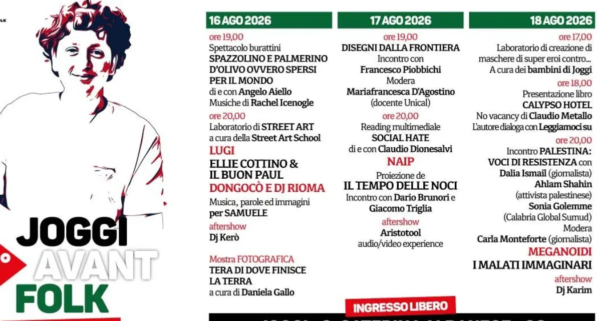 Joggi Avant Folk, tre giorni di musica e memoria nel segno di Samuele\n