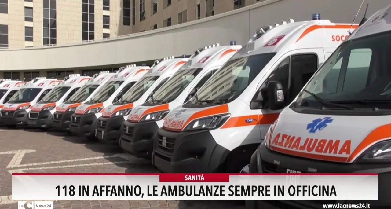 118 in affanno, le ambulanze sempre in officina