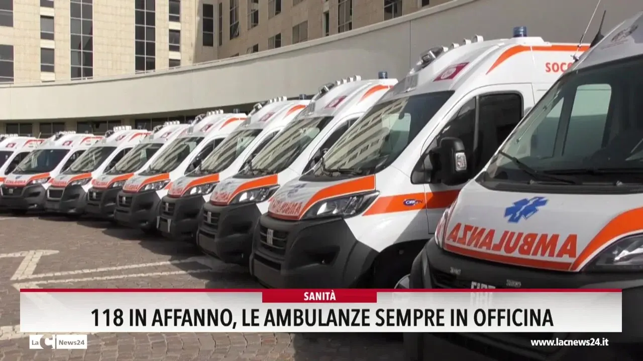 118 in affanno, le ambulanze sempre in officina